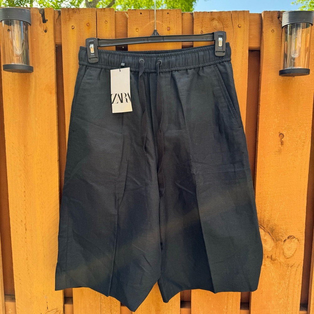 Zara High Waist Black Women's Shorts